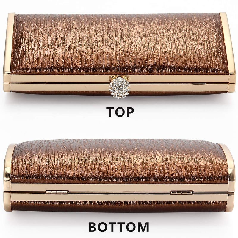JUANALINE Women Evening Clutch Bags Metal Frame Evening Bag Night Purse Handbag Wedding Prom Party Cocktail Bridal Clutches - Image 4